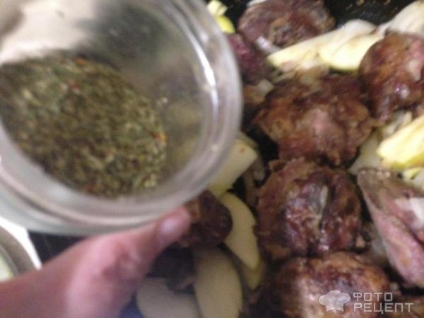 Рецепт: Печень куриная с яблоками - В моем исполнении. Рецепт: Печень куриная с яблоками - В моем исполнении.