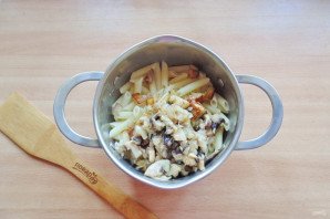 Паста с баклажанами и грибами