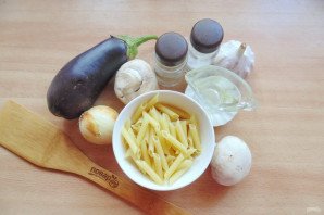 Паста с баклажанами и грибами