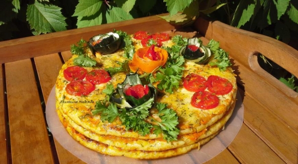 Закусочный кабачковый торт, пошаговый рецепт с фото Закусочный кабачковый торт, пошаговый рецепт с фото