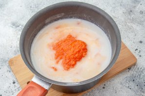 Молочная рисовая каша с тыквой Молочная рисовая каша с тыквой
