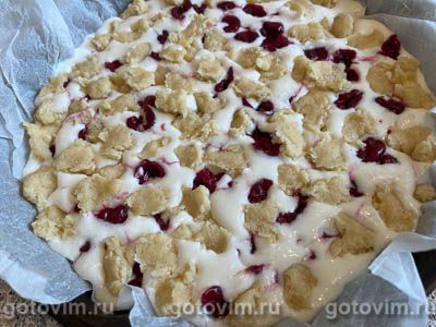 Королевская ватрушка с творогом и вишней Королевская ватрушка с творогом и вишней