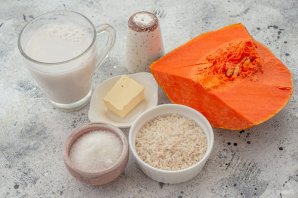 Молочная рисовая каша с тыквой Молочная рисовая каша с тыквой