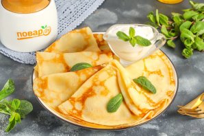 Заварные блины на сметане