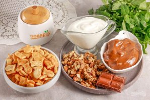 Торт из печенья "Рыбки" со сгущенкой Торт из печенья "Рыбки" со сгущенкой