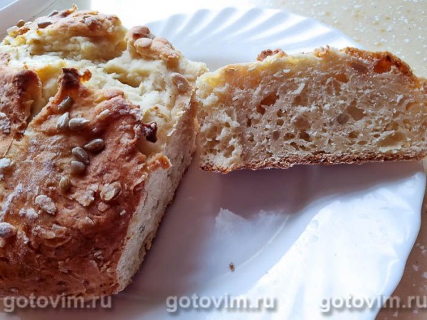 Творожный хлеб с семечками (без дрожжей) Творожный хлеб с семечками (без дрожжей)
