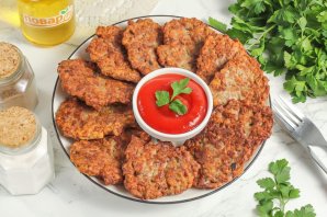 Оладьи из куриных сердечек