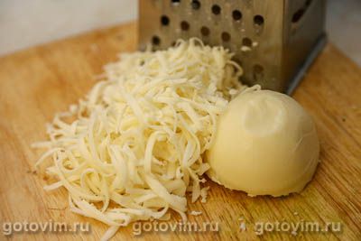 Картофельные палочки с сыром моцарелла, беконом и зеленью Картофельные палочки с сыром моцарелла, беконом и зеленью