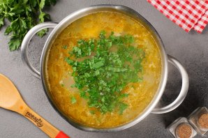 Рыбный суп из свежей горбуши с рисом