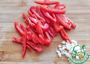 Форель, запечённая со стручковой фасолью