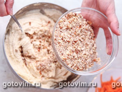 Морковный кекс с орехами Морковный кекс с орехами