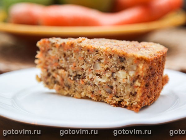 Морковный кекс с орехами Морковный кекс с орехами