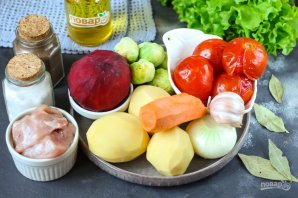 Борщ с брюссельской капустой