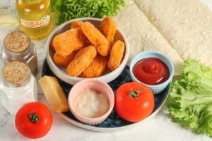 Цезарь ролл с наггетсами