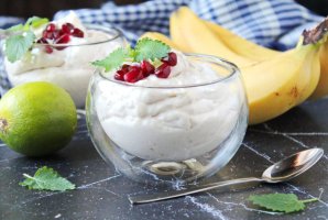 Банановый мусс со сливками