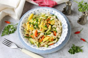 Салат из щуки горячего копчения