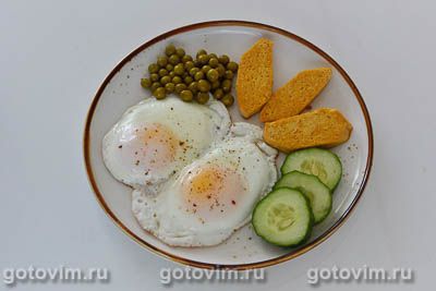 ПП завтрак с тофу и жареными яйцами ПП завтрак с тофу и жареными яйцами
