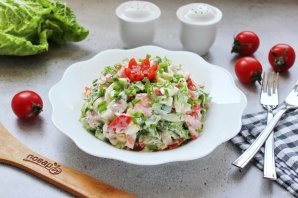 Салат куриный с пекинской капустой Салат куриный с пекинской капустой