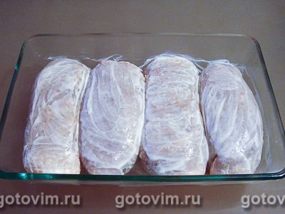 Фаршированные печенкой куриные грудки Фаршированные печенкой куриные грудки