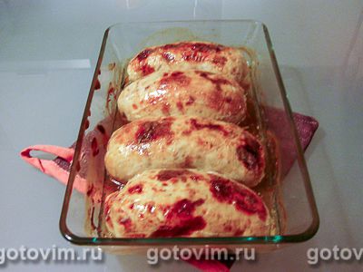 Фаршированные печенкой куриные грудки Фаршированные печенкой куриные грудки