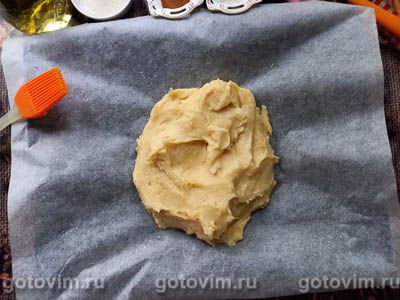 Лепешка из заварного теста, запеченная в духовке (Альмойшавена на молоке)