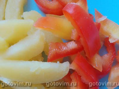 Сырный салат с картофелем и помидорами черри Сырный салат с картофелем и помидорами черри