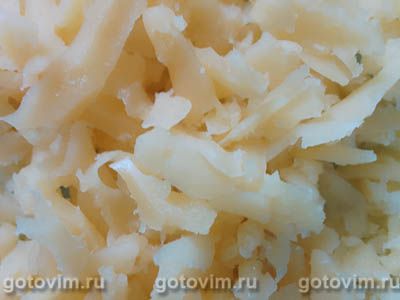 Сырный салат с картофелем и помидорами черри Сырный салат с картофелем и помидорами черри