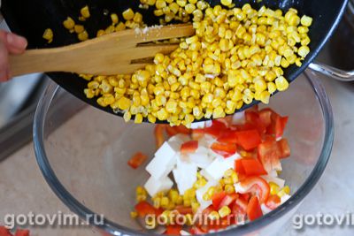 Сальса из арбуза с брынзой и кукурузой Сальса из арбуза с брынзой и кукурузой