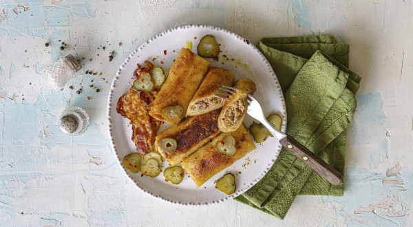 Блинчики с мясом и хрустящим беконом, пошаговый рецепт с фото Блинчики с мясом и хрустящим беконом, пошаговый рецепт с фото