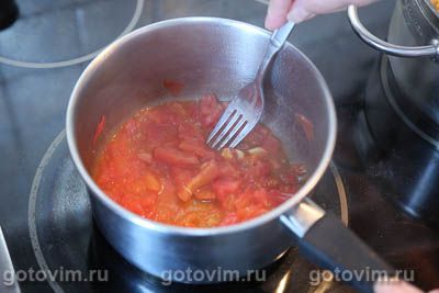 Каша из свежей кукурузы с помидорами и яйцом