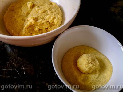 Печенье из манки с яблоком