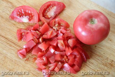 Каша из свежей кукурузы с помидорами и яйцом