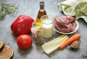 Фрикасе из индейки с овощами