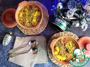 Тунец с укропом в горшочке