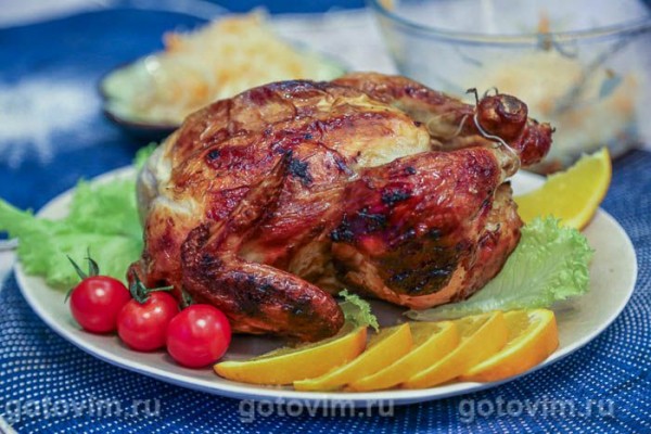 Курица в апельсиновым маринаде в пакете для запекания Курица в апельсиновым маринаде в пакете для запекания