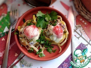 Гнёзда под сыром с тунцом