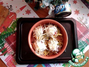 Гнёзда под сыром с тунцом