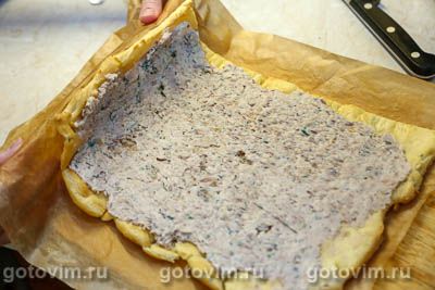Заварной рулет с копченой рыбой и сырным кремом Заварной рулет с копченой рыбой и сырным кремом