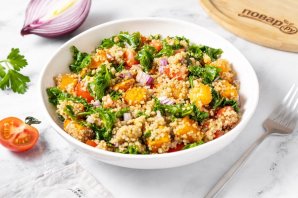 Теплый салат с тыквой и киноа Теплый салат с тыквой и киноа