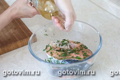Лосось, запеченный с моцареллой Лосось, запеченный с моцареллой