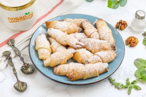 Рогалики песочные с орехами Рогалики песочные с орехами