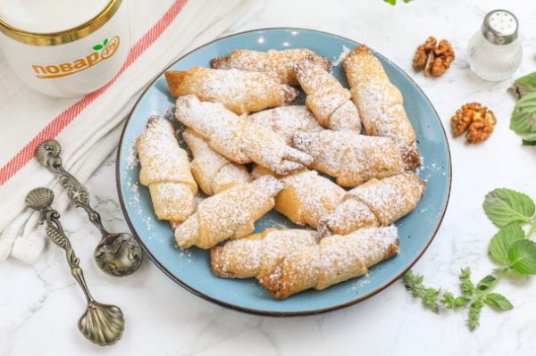 Рогалики песочные с орехами Рогалики песочные с орехами