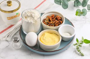 Рогалики песочные с орехами Рогалики песочные с орехами