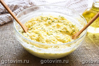 Картофельные оладьи с сыром и зеленью Картофельные оладьи с сыром и зеленью
