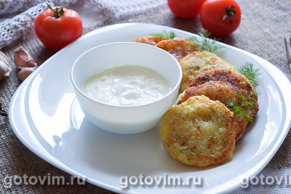 Картофельные оладьи с сыром и зеленью Картофельные оладьи с сыром и зеленью