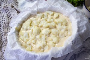 Заливной пирог с цветной капустой Заливной пирог с цветной капустой