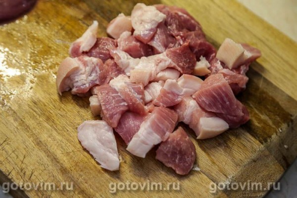 Поджарка из свинины с печенью
