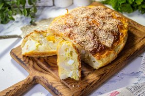 Заливной пирог с цветной капустой Заливной пирог с цветной капустой